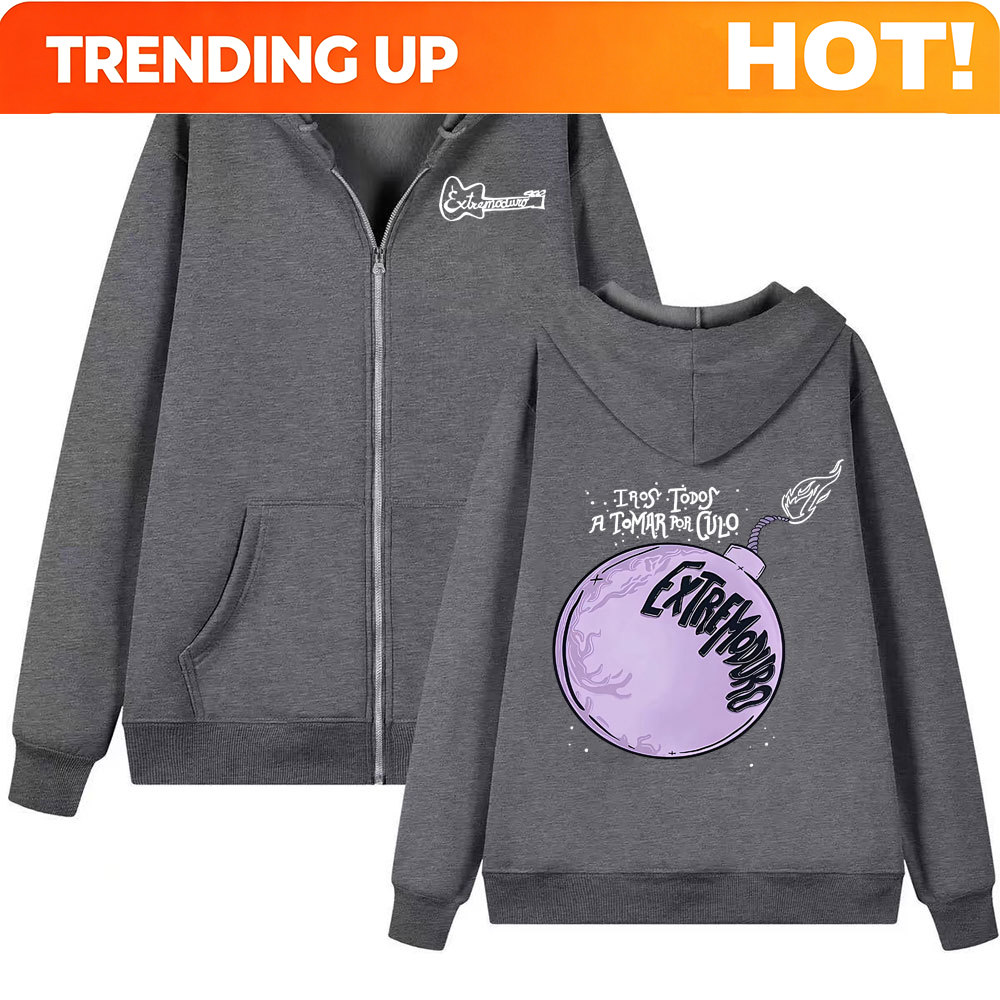 Mens Fashion Zip Up Hoodies - Band Extremoduro Album 2026 Tour Zipper