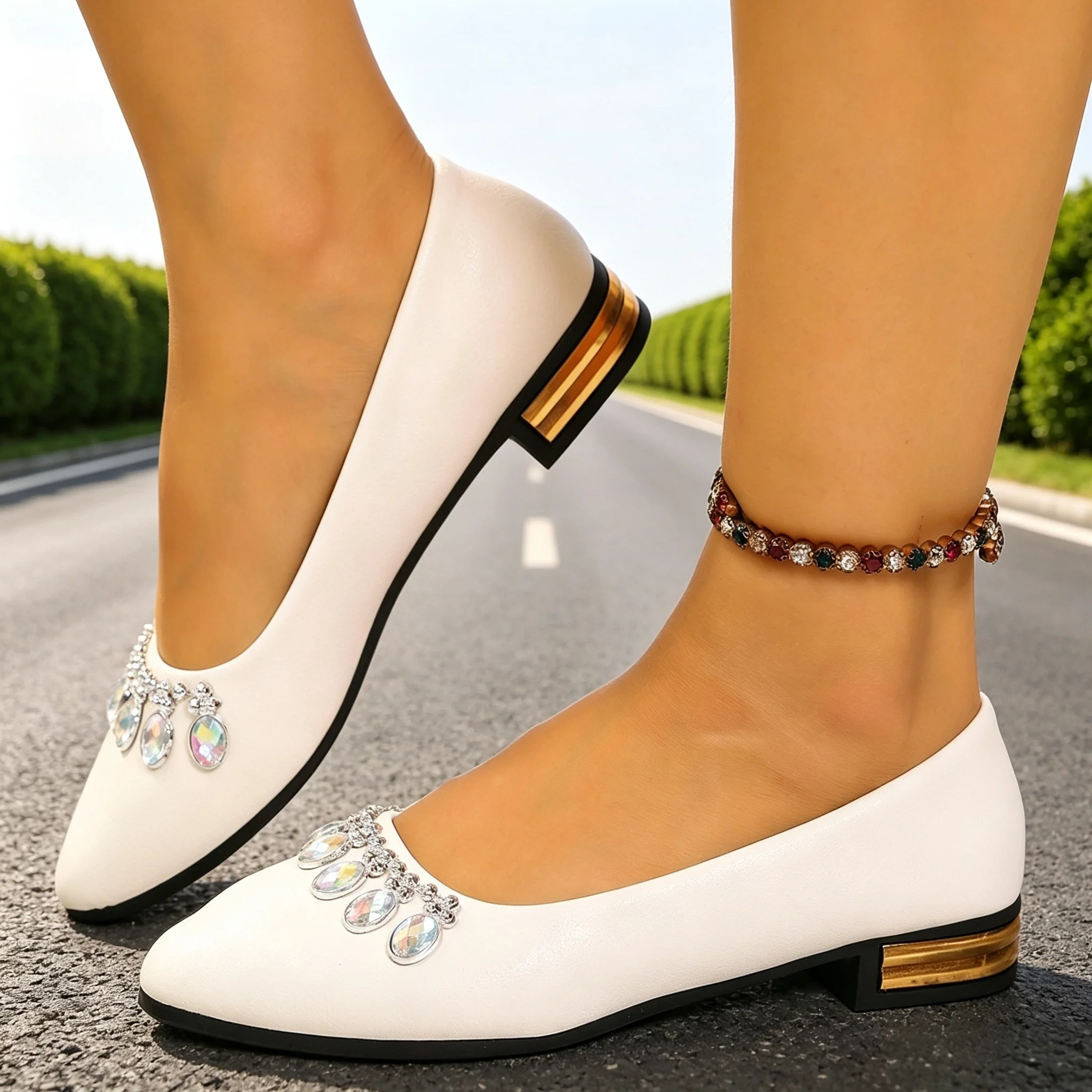 Men'S Fashion News - Damen Flache Schuhe mit Spitzer Zehenpartie,