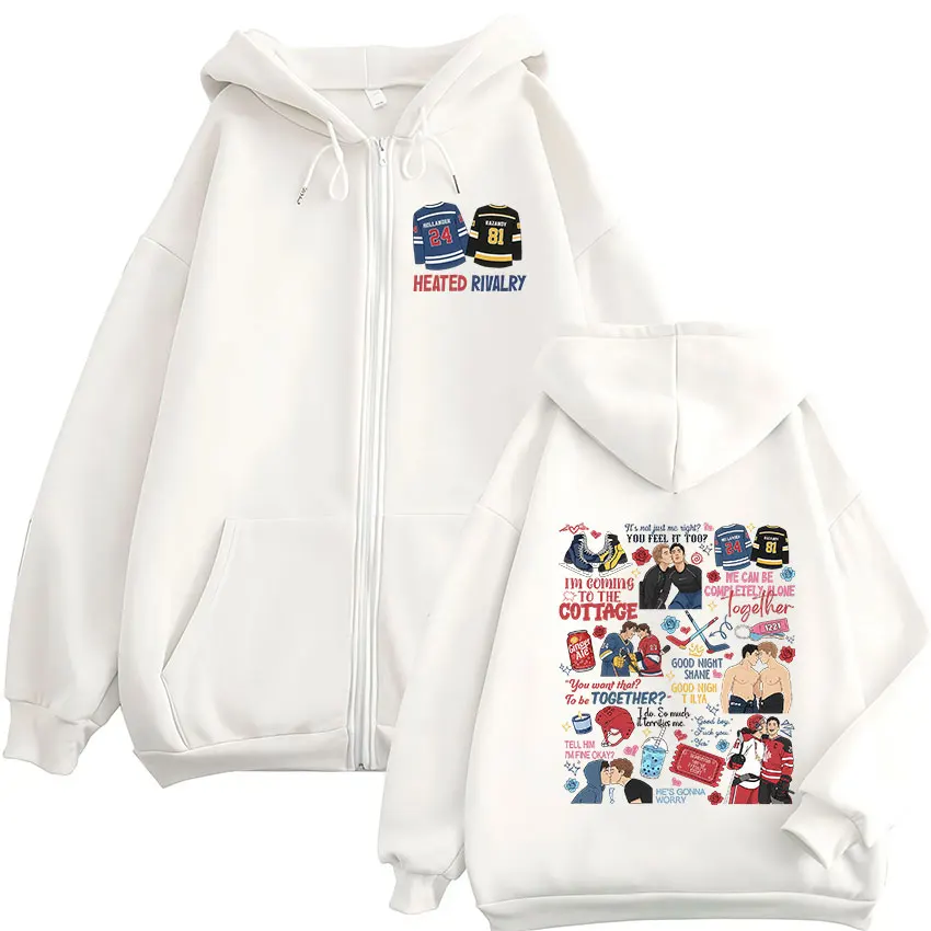 Heated Rivalry Print Zipper Ho – Mens Fashion Zip Up Hoodies Bewertung und Preis