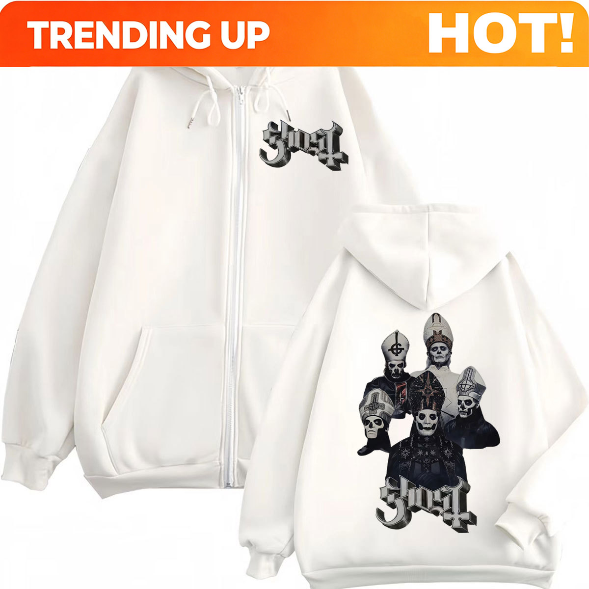 Bestseller Ghost Band Reißvers – Mens Fashion Zip Up Hoodies Bewertung und Preis