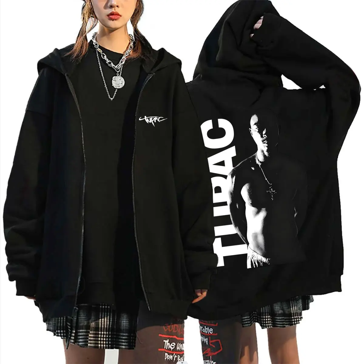 Rapper Tupac 2pac Reißverschlu – Mens Fashion Zip Up Hoodies Bewertung und Preis